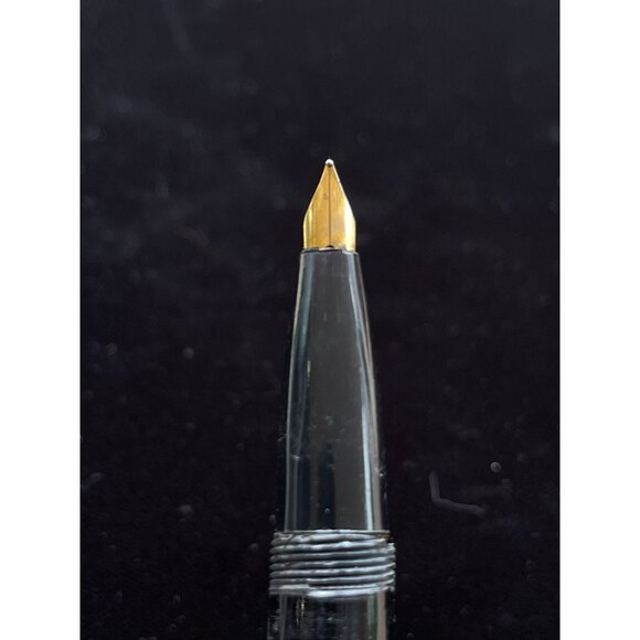 Vtg Everlast Fountain Pen with 14K Gold Plated Nib Black Body Writing Instrument - Picture 3 of 5